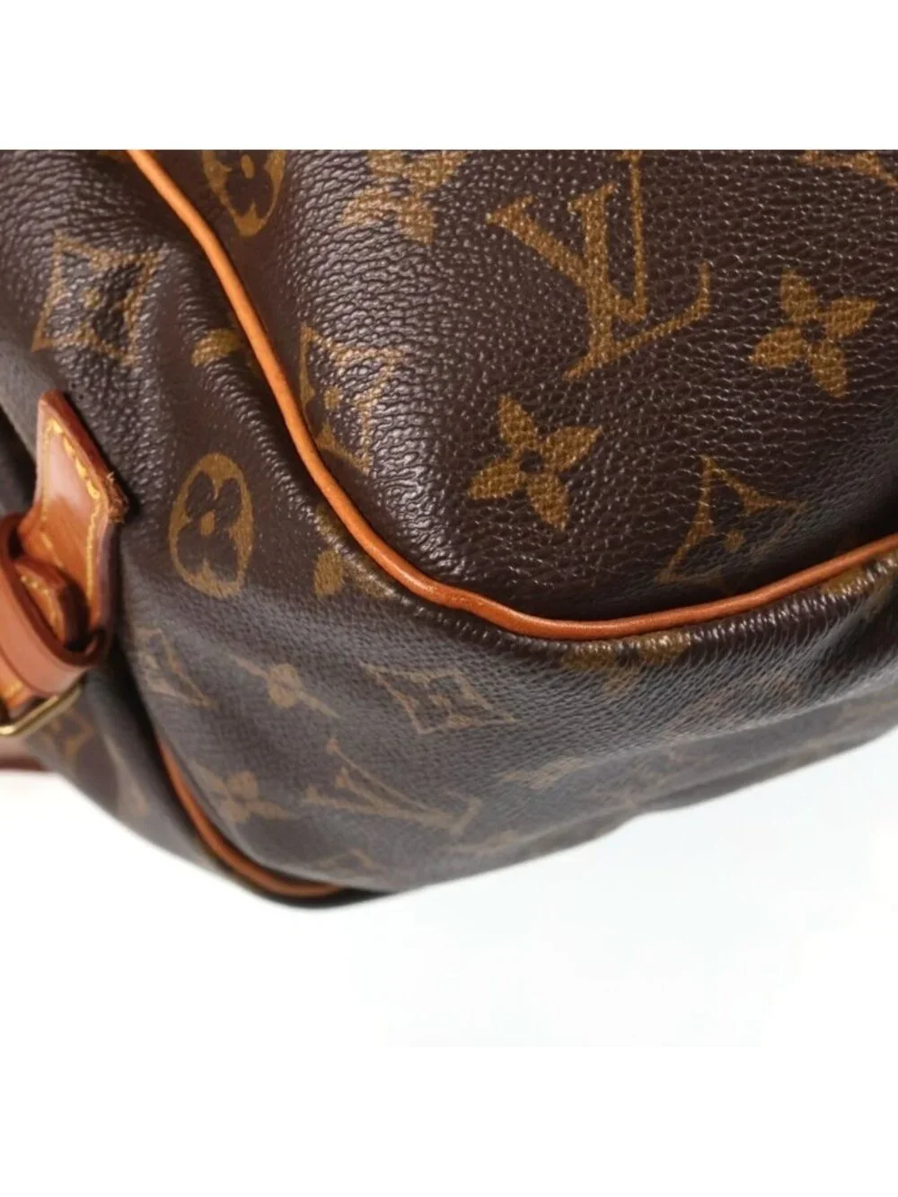 Louis Vuitton Monogram Saumur 35 Shoulder Bag Brown Leather